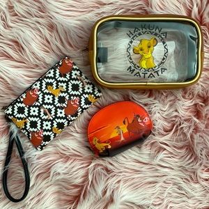 NWOT!✨ LIMITED EDITION Disney The Lion King Hakuna Matata Cosmetic Bags Bundle🦁